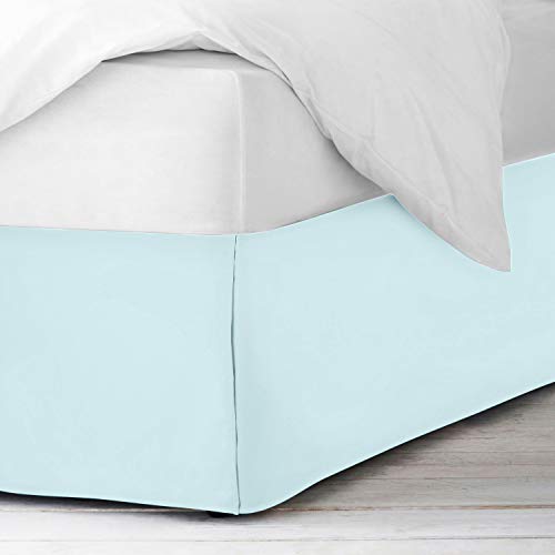 Empyrean Bedding Bed Skirts Full Size - Full Size Bed Skirt with 8 Pins - Dust Ruffles Full Size – Microfiber Bed Skirts Full Size - Full Size Bed Skirt 14 Inch Drop – Aqua Light Blue