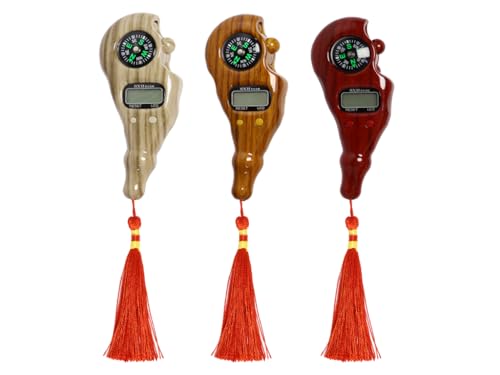 Anlising 3PCS Digital Beads Counter, Buddha Beads Counter, Prayer Beads Counter, Digital Finger Counter, Digital-Tasbih Counter with Compass and Light, for Meditation, Relaxation, Muslim Prayer