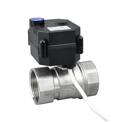 Válvula de bola motorizada DN8 de acero inoxidable DC24V CR02 con control manual de paso 7