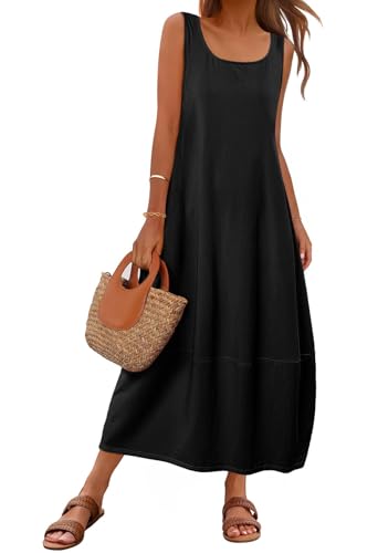 MEROKEETY Women's Casual Maxi Sundress 2025 Summer...