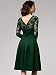 Miusol Vintage 1940s Encaje Fiesta Vestidos para Mujer Verde Large