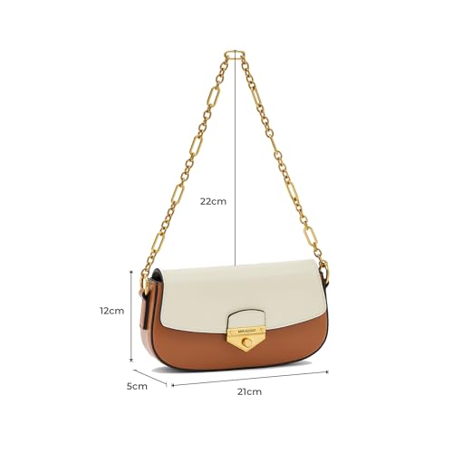 Image of Miraggio Moira Shoulder Bag For Women Stylish With Statement Chain Shoulder Strap | Shoulder Bag For Party & Everyday Use