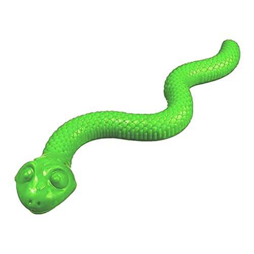 Jambo Pet, Brinquedo Porta Petisco com Aberturas para Cachorro em Borracha Cobra — Verde