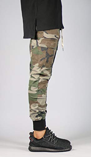 Woodland Camo Tapered Cargo Cuff Jogger3