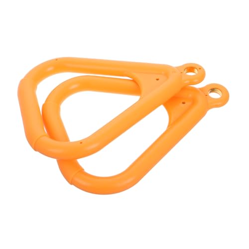 BESPORTBLE 2 Piezas Anillo Triángulo Gimnasia Entrenador De Suspensión Anillos De Entrenamiento Triangulares Anillos De Entrenamiento para Hombres Anillos Colgantes Orange Hardware