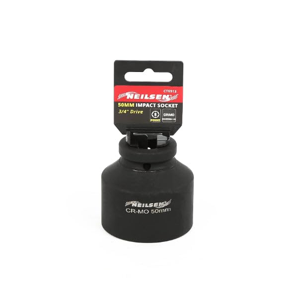 Neilsen CT6513 3/4in Dr Chrome-Molybdenum Impact Socket 50mm - 6 Point Single Hex, Height 58mm