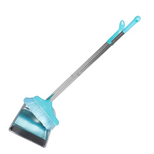 Baluue Juego de Recogedor y Escoba Diseño Ergonómico de Acero Inoxidable y Plástico Herramienta de Limpieza y Recogida Hogar