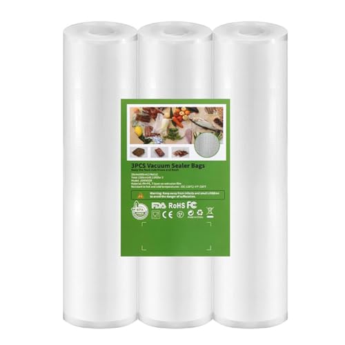 TTSTOIEE Vakuumierfolie 3 Rollen 30 cm x 500 cm 150 µm BPA-freie Vakuumierbeutel, Reißfest, kochfest & gefriergeeignet, Für Vakuumiergeräte, Sous Vide, Lebensmittelaufbewahrun TTSTOIEE Vakuumierfolie 3 Rollen 30 cm x 500 cm 150 µm BPA-freie Vakuumierbeutel, Reißfest, kochfest & gefriergeeignet, Für Vakuumiergeräte, Sous Vide, Lebensmittelaufbewahrun