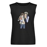 Junjou - Camiseta de manga corta romántica para hombre con impresión gráfica, unisex, color negro, Negro , S