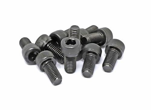 Image of iexcell 10 Pcs M10 x 20mm Thread Pitch 1.5 mm Alloy Steel 12.9 Grade Hex Socket Head Cap Screws Bolts Kit, Black Oxide Finish