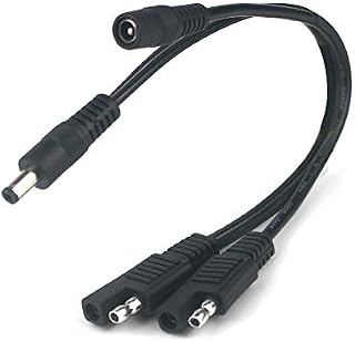 Taikuwu 18AWG DC to SAE Connectors Cable SAE Plug to DC 5.5mm x 2.1mm Female+Male Adapters Cables for RV Solar Panel Solar Battery Panels Connect Cables