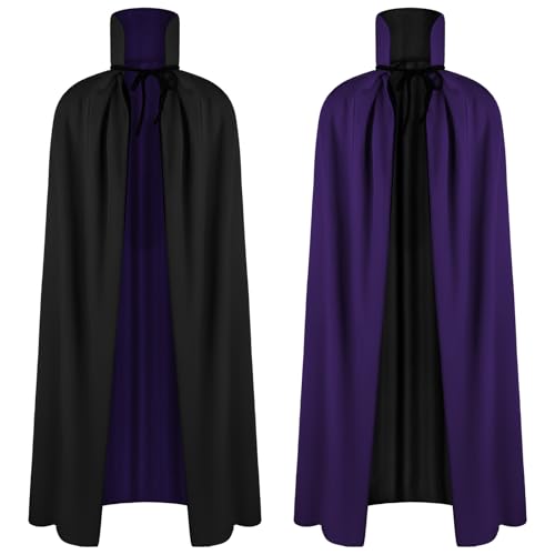 AOOWU Halloween Dual-Layer Cloak, Unisex Vampire Costume, Witch Cosplay Cape Fancy Dress for Men and Women, Full Length Cloak for Vampire Halloween Family Party Fancy Dress Masquerade, 150CM AOOWU Halloween Dual-Layer Cloak, Unisex Vampire Costume, Witch Cosplay Cape Fancy Dress for Men and Women, Full Length Cloak for Vampire Halloween Family Party Fancy Dress Masquerade, 150CM