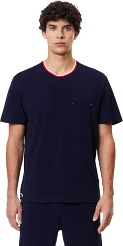 Lacoste Men's Contrast Neck Relaxed Fit Pajama T-Shirt (Amazon Exclusives)4