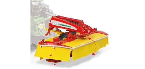 WIKING 077862 Pöttinger Frontmähwerk Novacat, 1:32, Modell, Metall/Kunststoff, Ab 14 Jahre, Viele Funktionen, Beweglicher Seitenschutz, Vorbildgerechte Bedruckung, Gelb/Rot