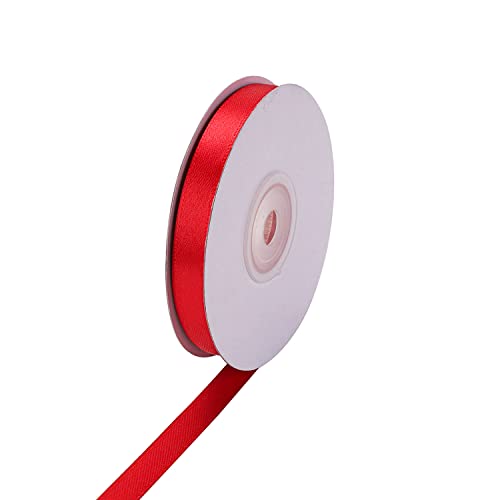 DAZUINIAO ruban satin rouge face double 25 verges 3/8 po
