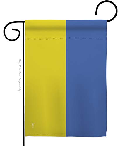 Americana Home & Garden Ukraine Garden Flag - Regional Nationality Nation International World Country Particular Area - House Decoration Banner Small Yard Gift Double-Sided Made In USA 13 X 18.5