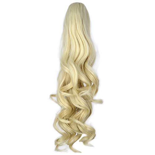 iCos Girl 20" Long Curly Ponytails Claw Jaw Hairpieces Clip On Hair Extensions (Beige)