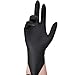 TitanFlex Heavy Duty Black Industrial Nitrile Gloves, 8-mil, Large, Box of 100, Latex Free, Raised Diamond Texture, Powder Free, Food Safe, Rubber Gloves, Mechanic Gloves