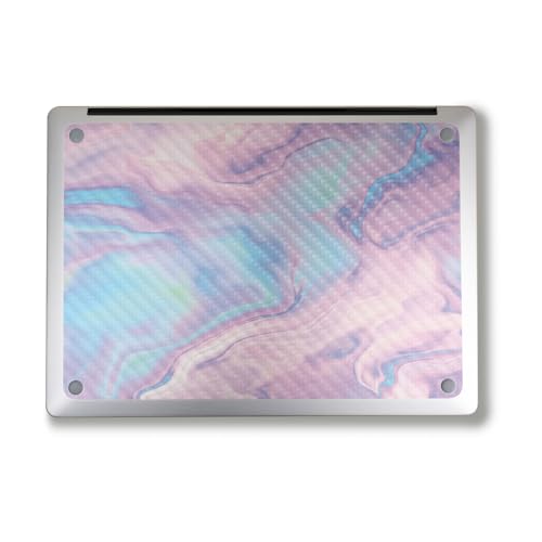 Image of Carbon Fiber Laptop Skin Compatible with Alienware M18 R2 (2024) - Pastel Wave - Premium 3M Vinyl Protective Wrap Decal Cover - Easy to Apply | Crafted in The USA by MightySkins