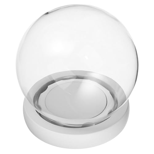 Cúpula de cristal transparente 15 cm campana protectora redonda 2
