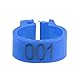 100PCS/Beutel 8MM Kunststoff-Taubenbänder Ringe, 001-100 nummerierte Kunststoff-Tauben-Vogelbeinbänder Ringe mit Nummer(Blau)