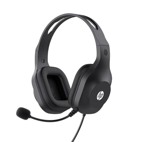 HP H120 Stereo USB Headset, Plug-and-Play USB-A, Built-in Noise-canceling mic, Adjustable Head Strap, Padded Ear Cushions, 360-degree Bendable mic, 1-Year...