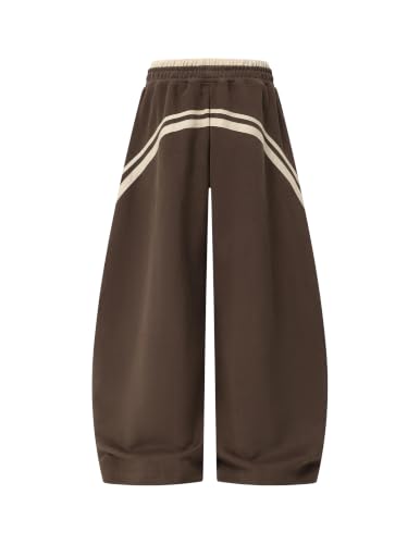Image of Aelfric Eden Stripes Baggy Barrel Sweatpants Elastic Double Waist Wide Leg Pants Women Men Casual Y2K Unisex Lounge Trouser