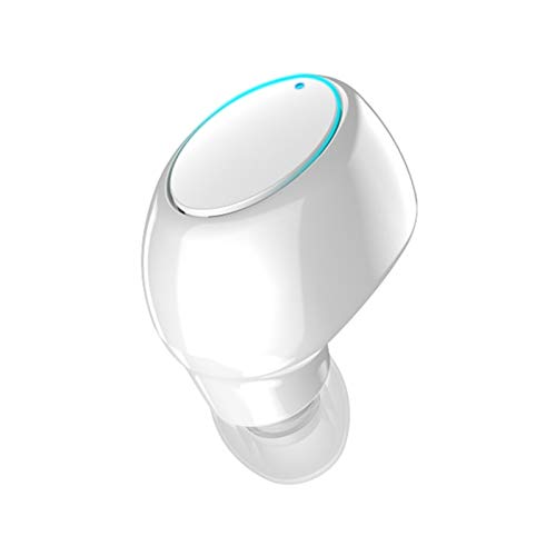 HshDUti Wireless Earbud In-Ear Bluetooth Earphone Noise Cancelling Hifi Stereo Comfort Fit IPX5 Waterproof Wireless Headphone Built-in Mic Headset for Sport and Work White