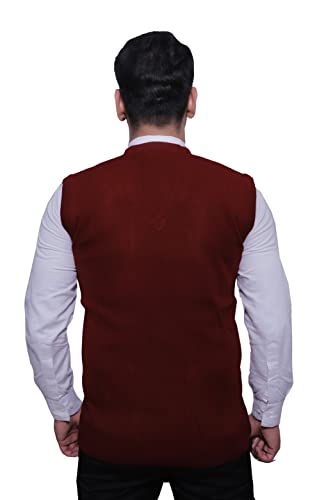 Image of Men Sleeveless Office Uniform Sweater - Daffodil