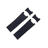 Genere: Unisex XTVKFWJAB Cinturino for orologio da uomo in silicone impermeabile compatibile con Ulysse Nardin Athens Wavy Arc Mouth Sports cinturino polso in gomma 22 mm(Black)