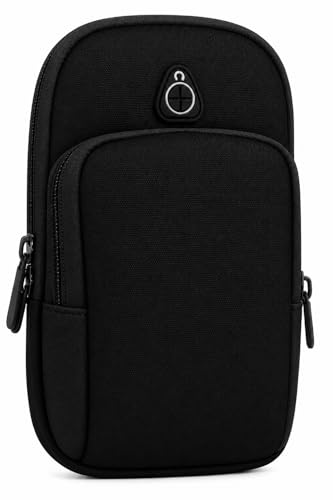 Bolsa Esportiva para Celular – Braçadeira/Pochete Fitness Ajustável, Porta Smartphone para Corrida, Academia e Ciclismo com Zíper e Saída para Fone