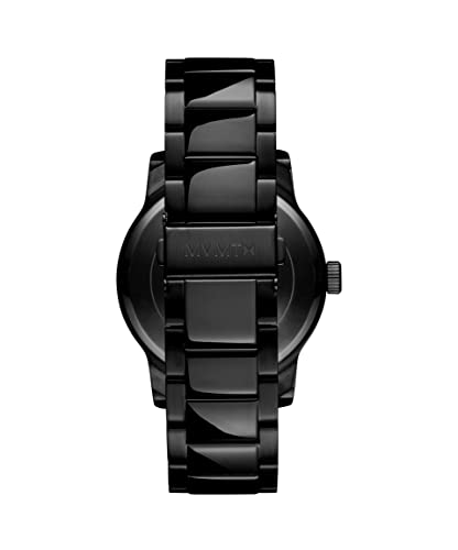 Image of MVMT Stainless Steel Classic Ii Qtz Basic Calendar Black Round Dial Men's Analog Watch|Ionic Plated Black Steel Material|Black Color Band - 28000313-D
