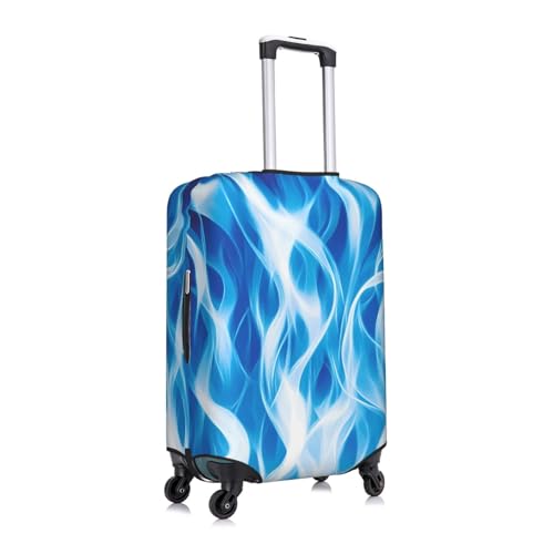 Blue Flame Elastic Travel Luggage Cover, Washable Spandex Suitcase Protector, Anti-Scratch Fits 18-32 Inch3