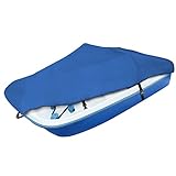 YimSting Pedal Boat Cover, 600D Waterproof Heavy Duty Paddle Boat Cover with 3Pcs Windproof Buckle Straps, Fits Outdoor 3 or 5 Person Pedal Boat, Marine Grade Canvas, Blue