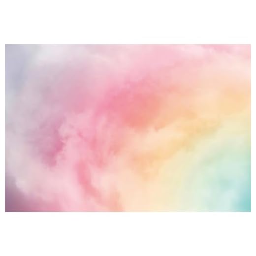 MIRRORANG 2,2x1,5m Pastello Colore Nube Sfondo Colorato Cielo Arcobaleno Nube Fotografia Sfondo Neonato Baby doccia Compleanno Partito Ritratto Studio Servizio fotografico oggetti di scena, Vinile
