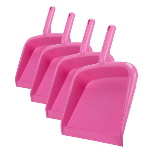 Image of SPARTA Handheld Dustpan with Handle, Cleaning Essentials for Home and Commercial Use, 10 inch, Bright Pink (Pack of 4)