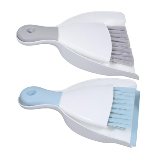 Set Cleaning Tools Brooms Dormitory Debris Cleaning Brush Small Brush Pan Car Detailing Brush Small Cleaning Broom Tool Mini Little Broom and Dustpan Hand Broom Brush Nylon ULDIGI