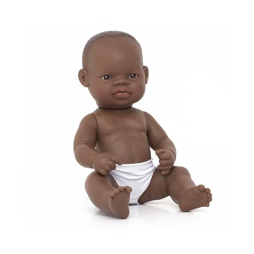 Miniland Doll 12 5/8'' African Girl (Polybag) - Made in Spain, Anatomically Correct, Quality, Inclusion