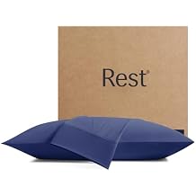 REST Evercool+ Cooling Pillowcases Standard - 2 Pillowcases for Sensitive Skin, Silver Infused Fabric for Hygienic Sleep, Silky Smooth for Curly Hair, High Elastic for Snug Fit 19x29 inches