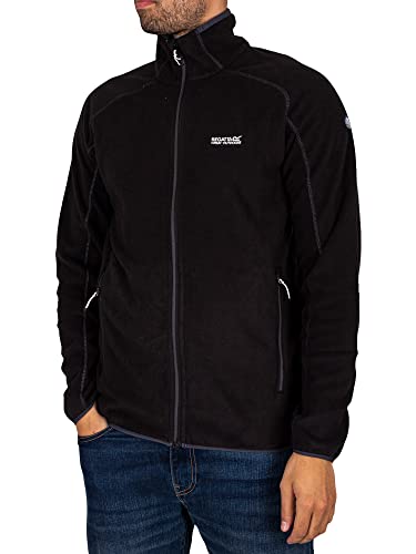Regatta Herren Jacke Outdoorjacke Fleecejacke Hadfield, Farbe:Schwarz, Artikel:-800 Black, Größe:L Regatta Herren Jacke Outdoorjacke Fleecejacke Hadfield, Farbe:Schwarz, Artikel:-800 Black, Größe:L