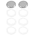 6 Pieces Silicone Gaskets with 2 Piece Stainless Filter Gasket Stainless Steel Replacement Gasket Moka Express Replacement Funnel Kits Compatible Espresso Coffee Maker Replacement Parts (6-cup)