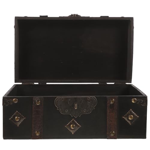Boîte de rangement en bois rétro avec verrou à code robuste coffret élégant