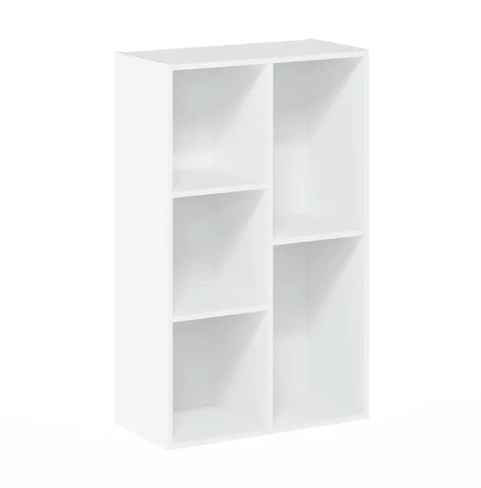 Image of Redwud Meyan Engineered Wood Bookshelf for Books Multipurpose Bookcase Wooden Modern Book Display Rack Floating Shelves for Home, Study Room & Office (White) D.I.Y