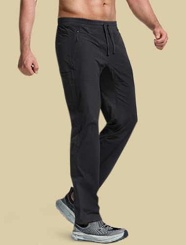 CQR Men's Lightweight Vent Hiking Pants, Water-Resistant & Breathable Sports Outdoor Athletic Pants with Elastic Waist - Image 3