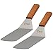 BBQ-Toro Spatola in acciaio inox (2 pezzi), 35 x 7 x 8,5 cm, set di accessori per barbecue Plancha, tavolette angolari, spatola, set di posate per barbecue, utensili per barbecue Teppanyaki