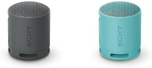 Sony SRS-XB100 - Enceinte sans Fil Bluetooth, Portable, légère, compacte, Durable, IP67, étanche à l'eau et à la poussière, Batterie 16H (Noir + Bleu)