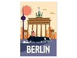 Hexoa - Póster de un fin de semana en Berlín – Made in France – Póster único 20 x 30 cm