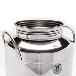 FUSTO IN ACCIAIO INOX 18/10 PER OLIO LT. 20 + RUBINETTO