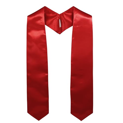 GraduationMall Graduation Stole for Adults Clergy Choral Stoles Academic Sash for School Church Ceremony Unisex 60"/72" 16 Colors