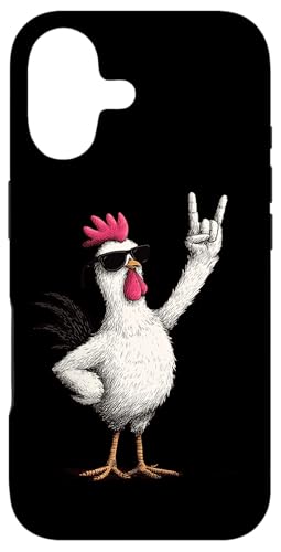 Carcasa para iPhone 17 Gafas de Sol Rock On Cool Chicken Attitude